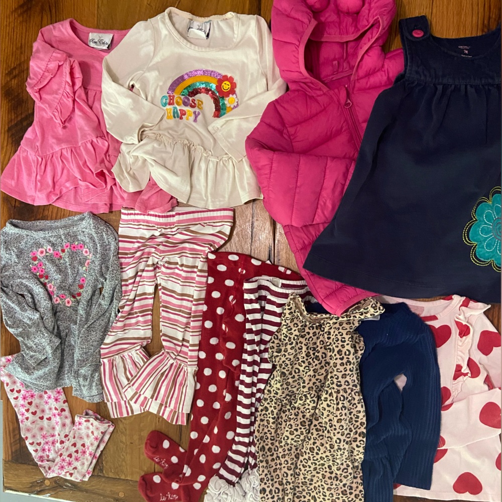 Little Girls’ Bundle of TWELVE Pieces Perfect to Mix and Match, Size 2T